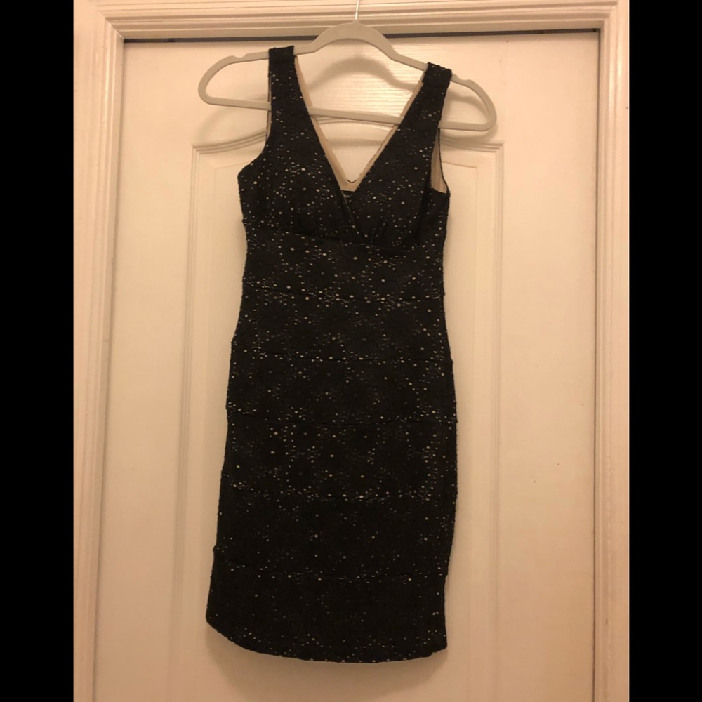 Valerie Bertinelli black lace dress